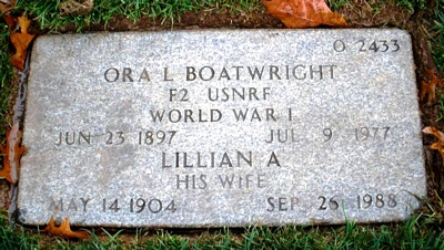 Ora Laverne and Lillian A. Crawford Boatwright Marker