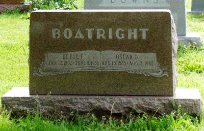 Oscar Oliver and Effie F. Blacksher Boatright Gravestone