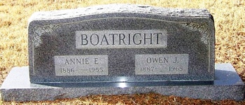Owen Jasper Boatright and Anna Elizabeth Powell Gravestone