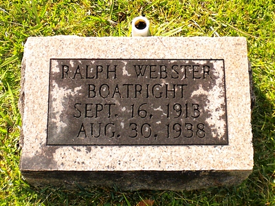 Ralph Webster Boatright Gravestone