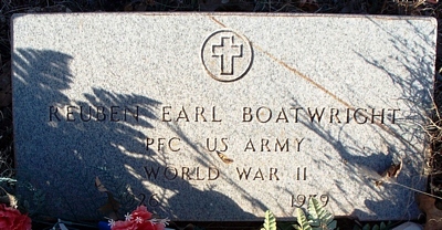Reuben Earl Boatwright Gravestone