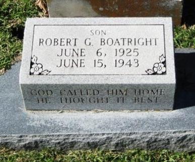 Robert Gayland Boatright Gravestone