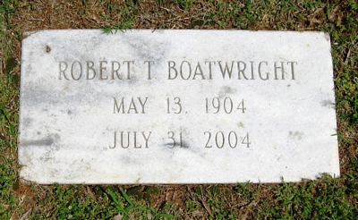 Robert Thomas Boatwright Gravestone