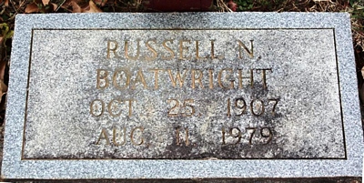 Russell N. Boatwright Gravestone