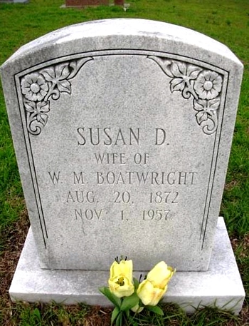 Susan Julia Davis Boatwright Gravestone