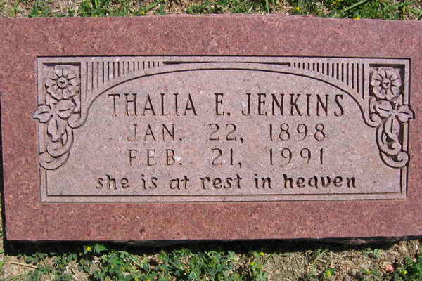 Thalia Edna Boatright Jenkins Gravestone