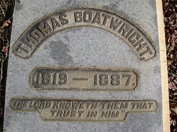 Thomas Boatwright Gravestone