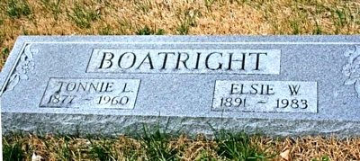 Thomas Lowery and Elsie Ollie Wolaver Boatright Marker