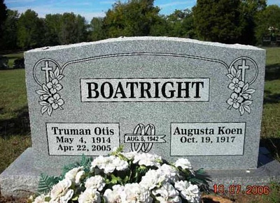 Truman Otis Boatright Gravestone