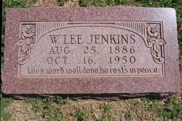 William Lee Jenkins Gravestone