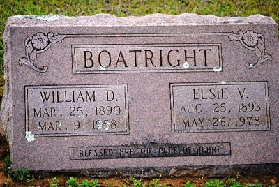 William Dolphus and Elsie Virginia Thompson Boatright Gravestone