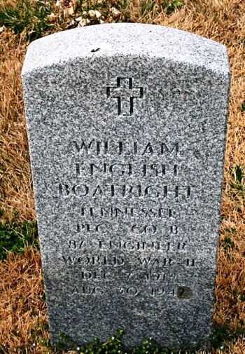 William English Boatright Gravestone: