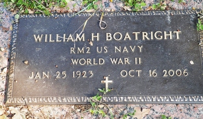 William Harold Boatright Gravestone