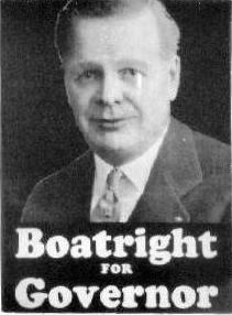 William Louis Boatright campaign poster for Governor of Colorado