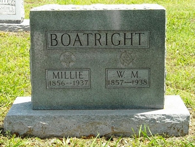 William Milton and Mille Katherine Simmons Boatright Gravestone