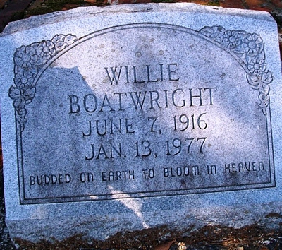 Willie Boatwright Gravestone